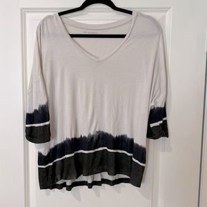 All Saints- 3/4 length sleeve, tie dye tshirt, size large
